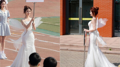 Nữ sinh gây sốt khi diện váy trắng xuất hiện tại khai mạc hội thao trường: "Tưởng đâu là thiên thần thật chứ!"