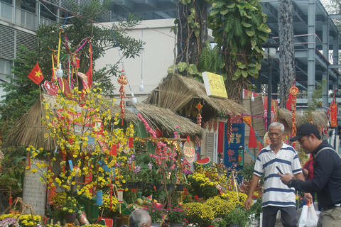 Độc đáo đường hoa Tết tại Bệnh viện Chợ Rẫy
