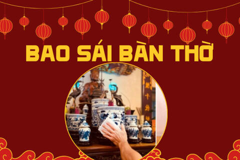 3 bước bao sái bàn thờ chuẩn phong thủy, làm đúng cả năm may mắn, tài lộc vô biên