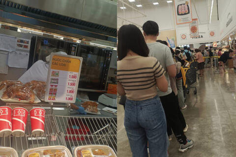 Món gà chiên nguyên con ở Emart Phan Huy Ích có gì đặc biệt mà phải xếp hàng cả giờ đồng hồ để mua?