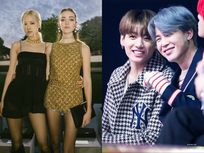 Jimin và Talia Ryder đã bị cắt khỏi hình gốc, làm cho nhiều khán giả còn tưởng Rosé đi chơi cùng Jungkook