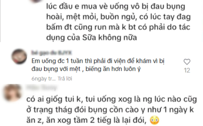   Một số người đã gặp tình trạng như đau bụng, buồn nôn, tiêu chảy,... sau khi sử dụng sản phẩm này.  