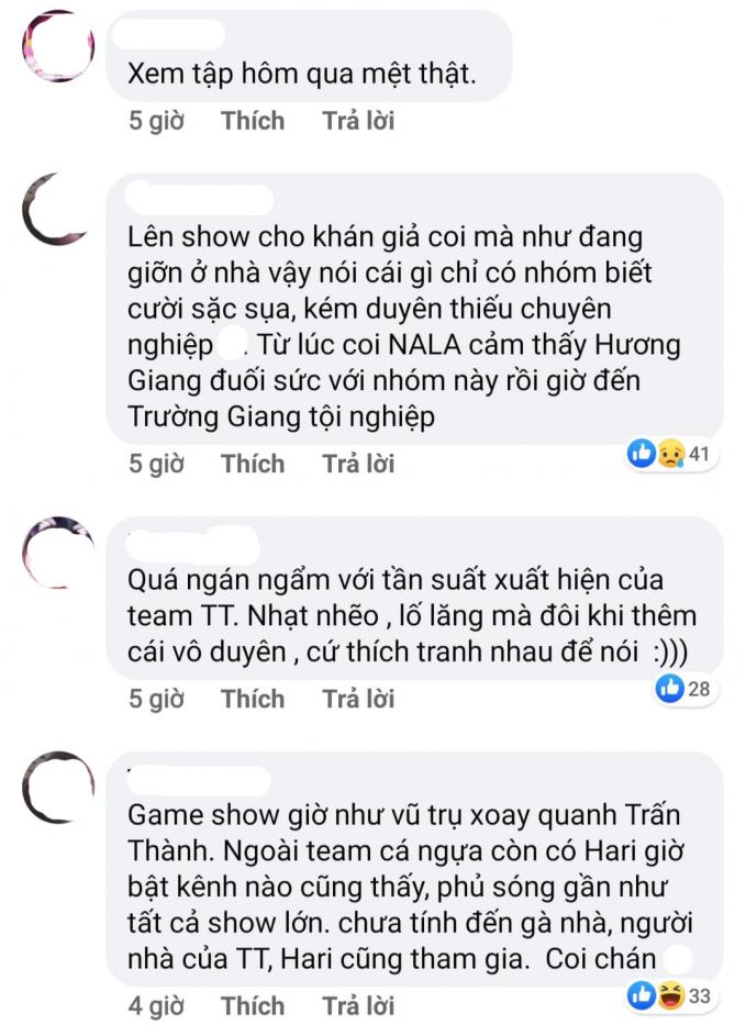 Một số bình luận của khán giả.