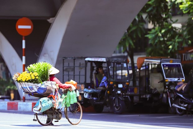 Ngày 29/5, Thủ đô Hà Nội ngày nắng nóng, đêm không mưa. (Ảnh: Hoài Nam/Vietnam+)