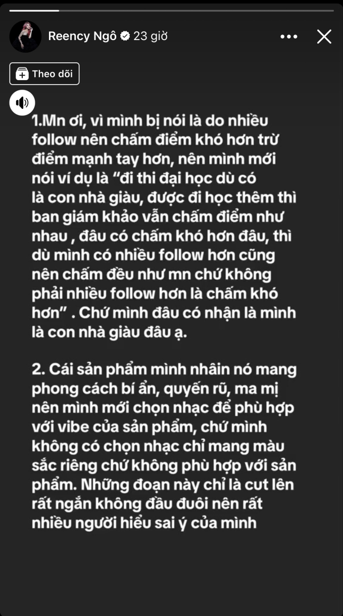   Reency Ngô lên tiếng đính chính loạt thông tin sau khi bị Kỳ Duyên loại ở tập 4 KOC VIETNAM  