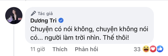 Tú Tri đáp trả những bình luận cho rằng cô ngoại tình