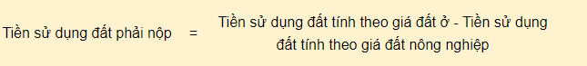 Cách tính tiền sử dụng đất khi chuyển mục đích sử dụng 2020