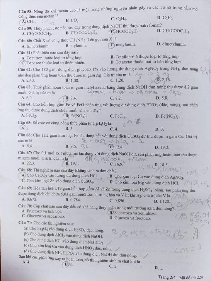 Đề thi và gợi ý đáp án môn Hóa học tốt nghiệp THPT 2022 - Ảnh 2.
