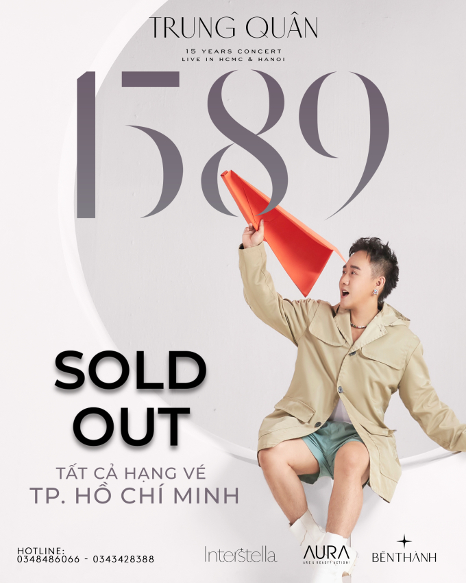 Trung Quân sold-out toàn bộ vé tại TP.HCM, vé ở Hà Nội cũng đang được tiêu thụ khả quan.