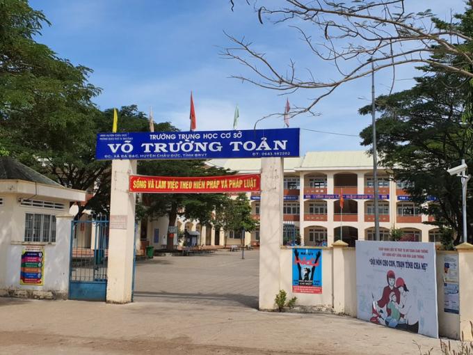 Trường trung học cơ sở Võ Trường Toản, xã Đá Bạc (huyện Châu Đức, Bà Rịa – Vũng Tàu). Ảnh: Internet