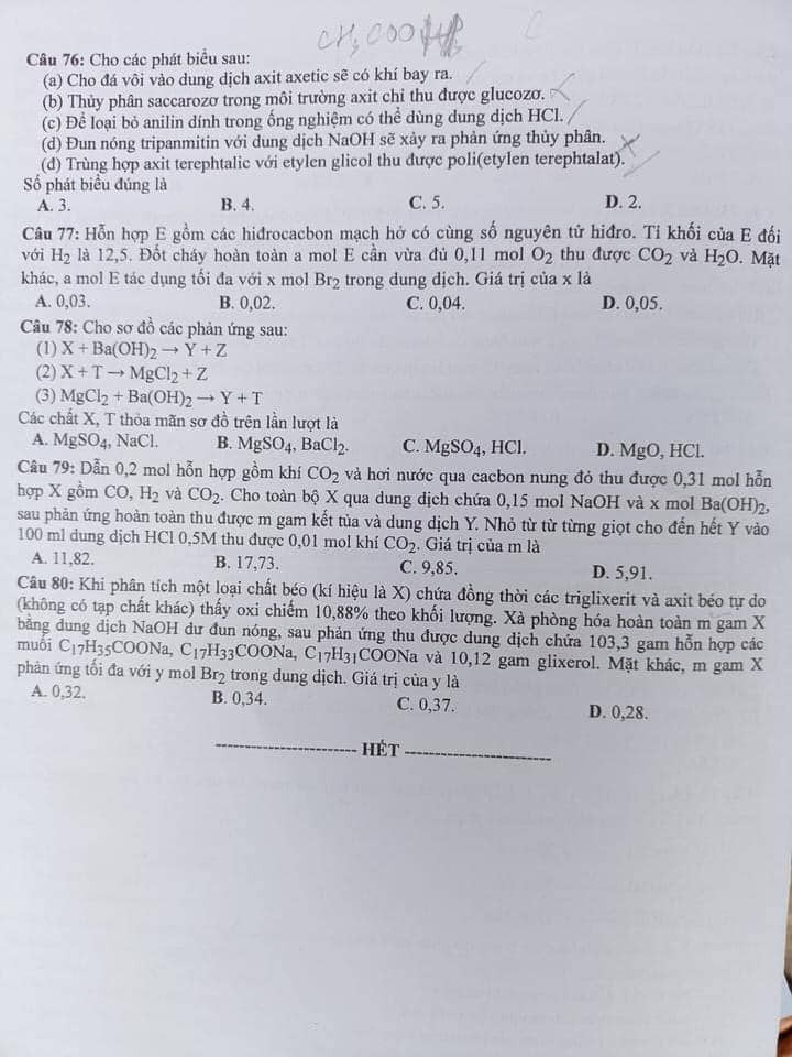 Đề thi và gợi ý đáp án môn Hóa học tốt nghiệp THPT 2022 - Ảnh 4.