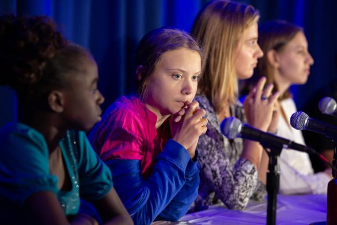 Greta Thunberg và Alexandria Villaseñor