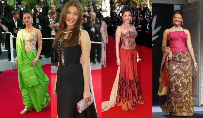         Trở lại LHP Cannes vào một năm sau, Rai bước lên thảm đỏ 4 lần, với 4 bộ cánh khác nhau. Trong đó, ba trang phục lấy cảm hứng từ sari.        