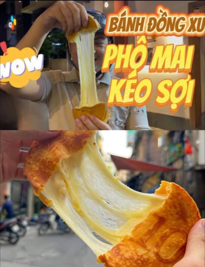 Bánh đồng xu phô mai kéo dài 