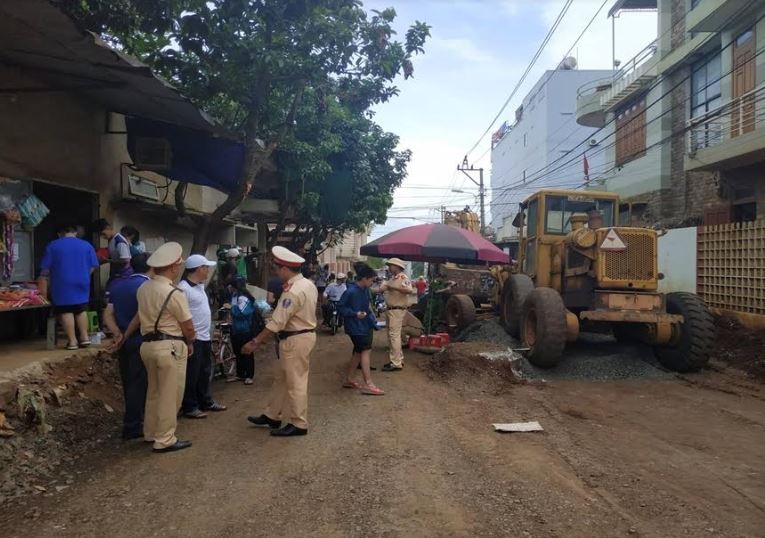 Hiện trường vụ tai nạn khiến ông Duy tử vong.