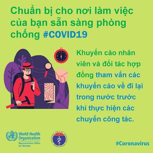 WHO khuyến cáo cách phòng chống Covid-19 tại nơi làm việc