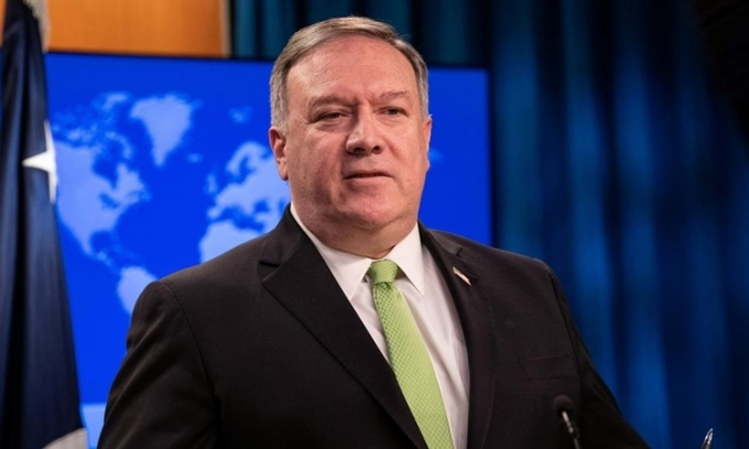 Ngoại trưởng Mỹ Mike Pompeo tại Washington ngày 20/5. Ảnh: Reuters.