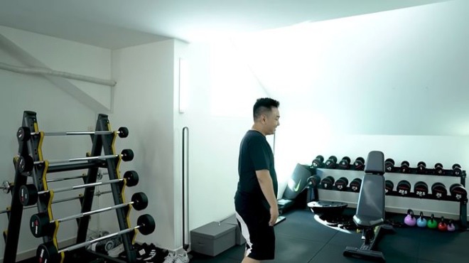 Vợ chồng Xoài Non còn làm một phòng tập gym tại nhà 