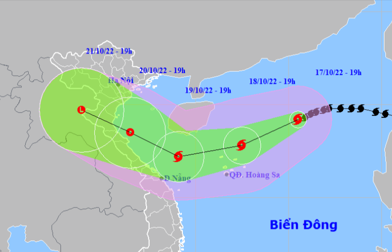 Bão số 6 giật cấp 15, di chuyển theo hướng Tây Tây Nam - Ảnh 1.