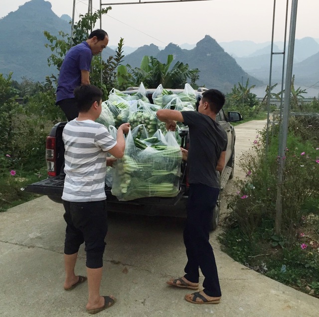 Không chỉ anh Sơn mà chủ nhà xe tuyến Lai Châu - Hà Nội cũng góp một phần nho nhỏ cho bà con dưới Hà Nội thông qua việc không thu cước phí gửi. 