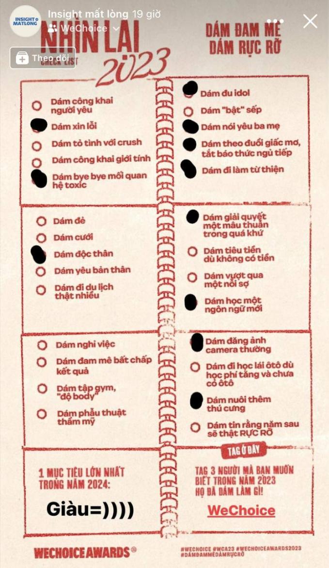 Insight mất lòng với checklist dài ngoằng nhưng rất chất