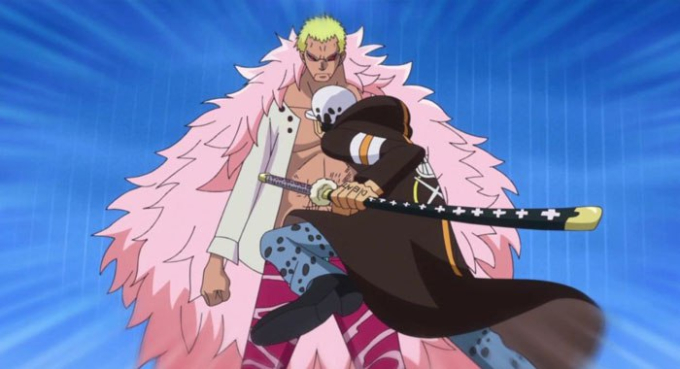 Doflamingo đấu với Law