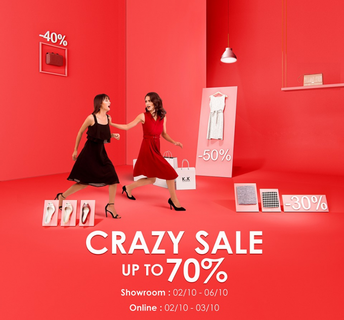 K&K Fashion giảm giá sản phẩm đến 70% nhân dịp 20/10