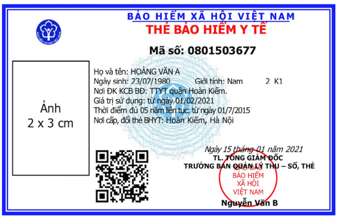 Thẻ bảo hiểm y tế mẫu mới sẽ được chính thức sử dụng trên toàn quốc từ ngày 1/4