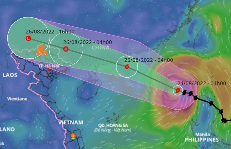 Bão số 3 mạnh lên và tiến vào Bắc Bộ, mưa lớn trong hai ngày - Ảnh 1.