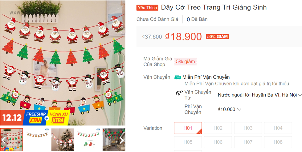 Trên Shopee, dây treo trang trí đang giảm đến 50% chỉ còn 19.000 đồng/dây, đây cũng là phụ kiện không nên bỏ qua để giúp căn phòng của bạn thêm sinh động.