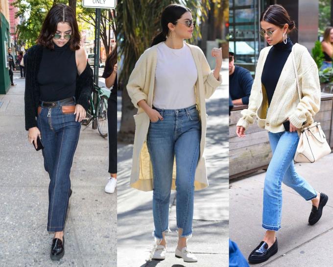 Mặc quần jeans ống đứng đơn giản mà sành điệu như Selena Gomez