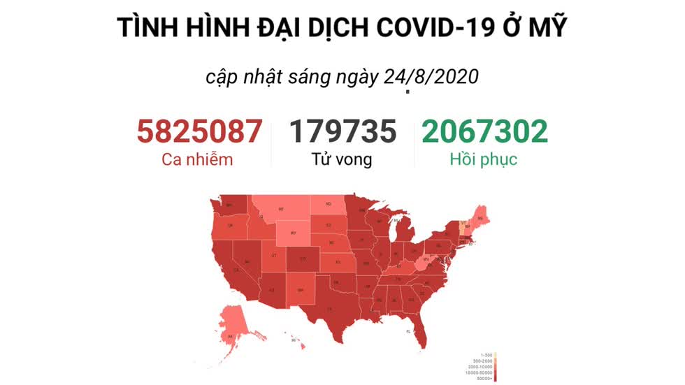 Tình hình đại dịch COVID-19 tại Mỹ chưa được kiểm soát làm xói mòn niềm tin của các nhà đầu tư. Đồ hoạ: News Break