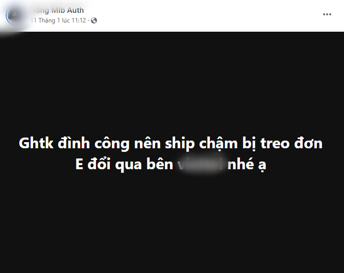 Hình ảnh ghi nhận tại nơi được cho là một kho hàng của Giao hàng tiết kiệm.