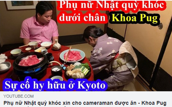 Hình ảnh và title mà Khoa Pug đặt gây tranh cãi. 