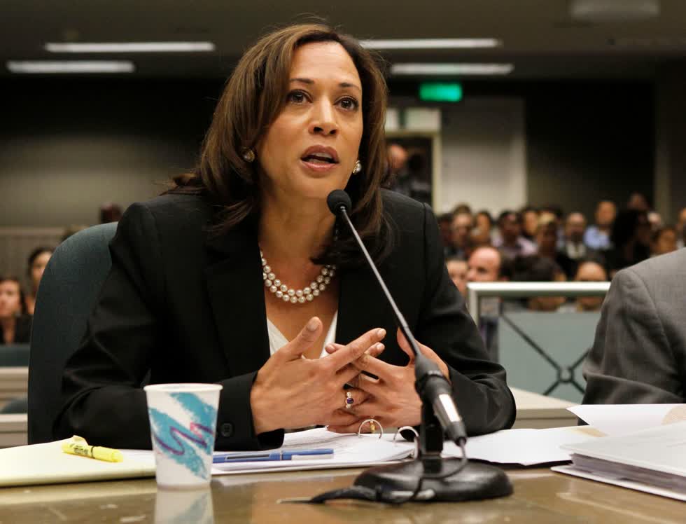 Thượng nghị sĩ đảng Dân chủ bang California Kamala Harris trở thành người phụ nữ Mỹ gốc Phi đầu tiên tranh cử Tổng thống năm 2020. Ảnh: AP