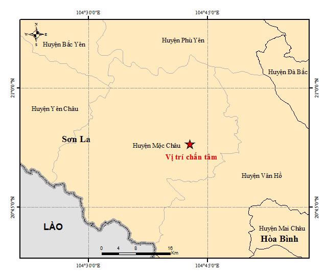 Sáng nay động đất 3,2 độ richter ở Mộc Châu - Ảnh 1.