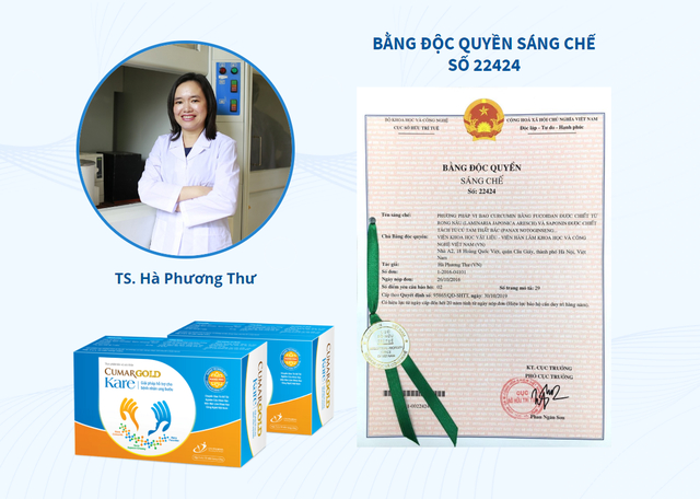 Phức hệ nano FGC của TS Hà Phương Thư được chuyển giao cho Công ty CVI và Bộ Y tế cấp phép để lưu hành trên thị trường ở dạng thực phẩm chức năng hỗ trợ điều trị ung thư với tên gọi Cumargold kare