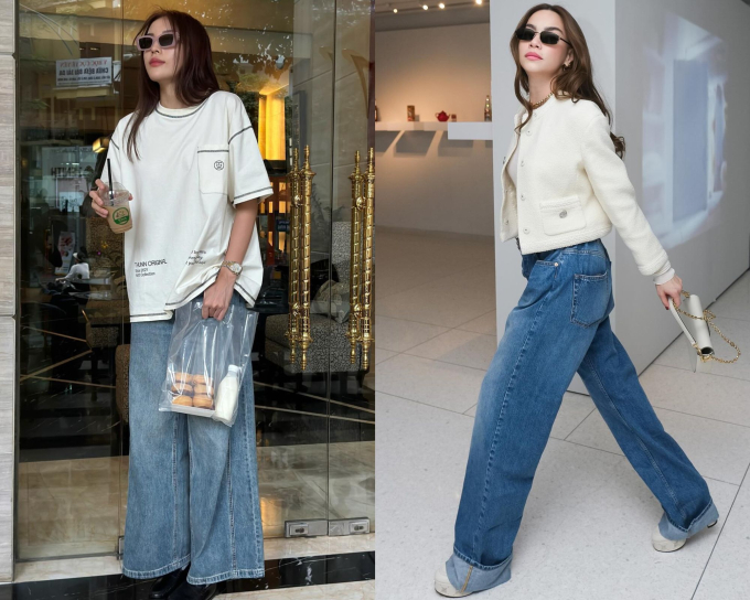 4 kiểu quần jeans không bao giờ lỗi mốt trong tủ đồ của sao Việt