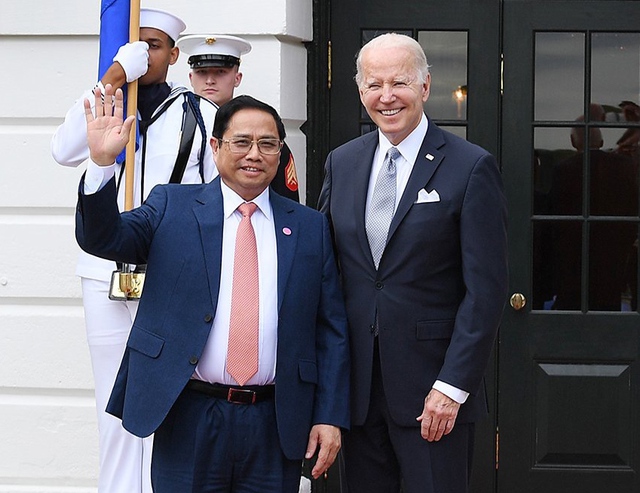   Thủ tướng Phạm Minh Chính và Tổng thống Hoa Kỳ Joe Biden - Ảnh: VGP/Nhật Bắc  