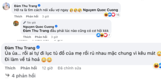 Đàm Thu Trang minh oan, cô cho biết là chồng tự ý lấy đồ của mình để mặc cùng các con 