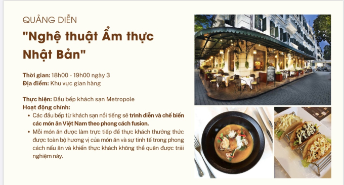 Nhiều hoạt động đặc sắc sắp diễn ra tại Festival Thu Hà Nội năm 2023  và Không gian giới thiệu Ẩm thực Hà Nội