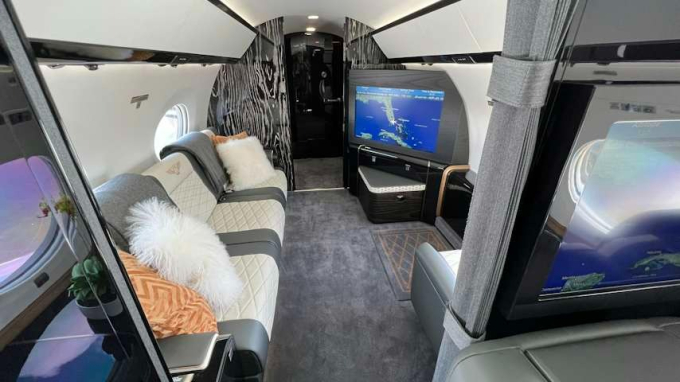 Hình ảnh được cho chụp bên trong chuyên cơ Gulfstream G650. Ảnh: Gulstream