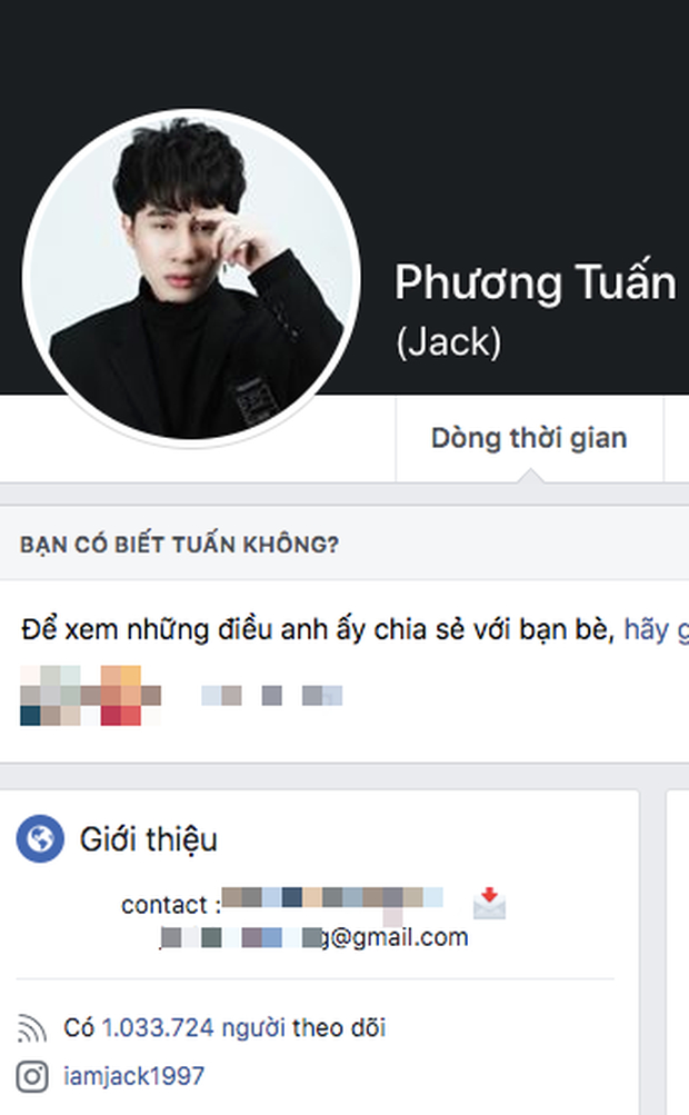 Jack ngầm thông báo hoạt động mới trên trang cá nhân.