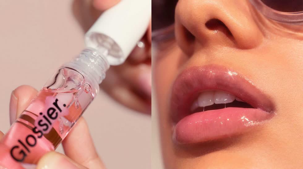 Son bóng Glossier không màu – với khả năng biến son lì thành son bóng trong 1 nốt nhạc. Nguồn: Glossier