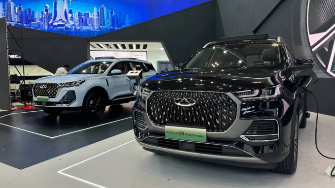 Gian trưng bày của Chery tại Triển lãm Ô tô Quốc tế Geneva 2023. Ảnh: Dubai Cars