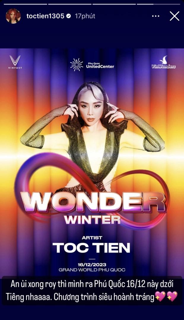 Cư dân mạng mong chờ màn thể hiện của Tóc Tiên tại 8Wonder Winter Festival