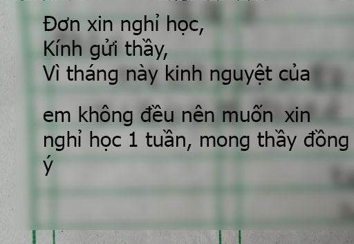 Lý do xin nghỉ học khó đỡ