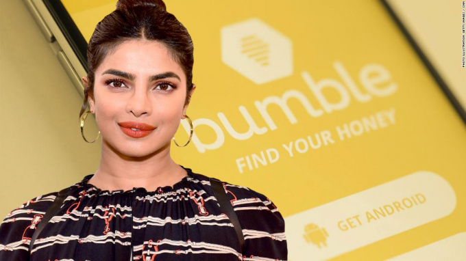 Nữ diễn viên Priyanka Chopra, một nhà đầu tư cũng như cố vấn của Bumble ngay từ khi giai đoạn khởi nghiệp tại Ấn Độ năm 2018 (Ảnh: Getty Images / CNN).