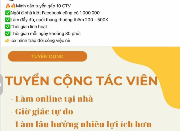 Thông tin việc làm mơ hồ, thiếu minh bạch, chỉ biết là 