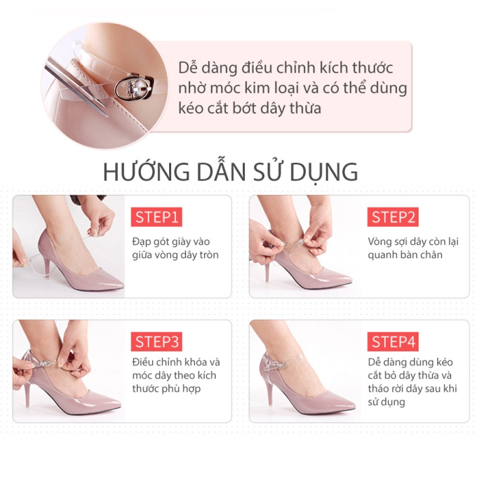 Cách sử dụng quai giày ẩn rất đơn giản